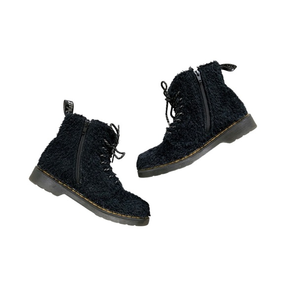 Dr Martens Kids 1460 Pascal Tinsel Fur Lace Up Boots Size 4 - Picture 6 of 9